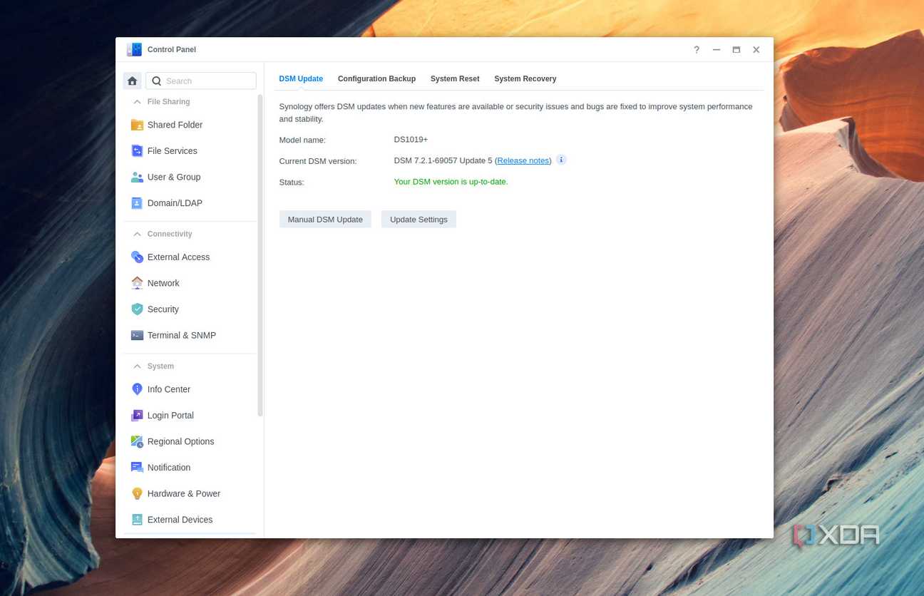 Checking for Synology DSM 7 updates