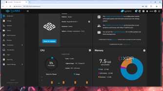 The TrueNAS Scale dashboard, with the OS running on an Aiffro K100 NAS