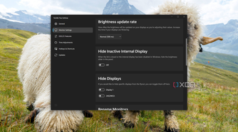 Screenshot of Twinkle Tray settings window showing display settings