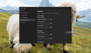 Screenshot of Twinkle Tray settings window showing hotkey options