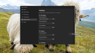 Screenshot of Twinkle Tray settings window showing hotkey options