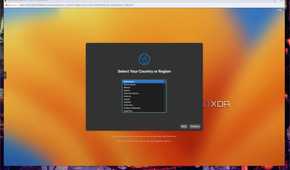 The initial set-up screen on macOS Ventura