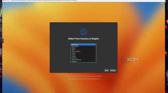The initial set-up screen on macOS Ventura
