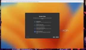 The initial set-up screen on macOS Ventura