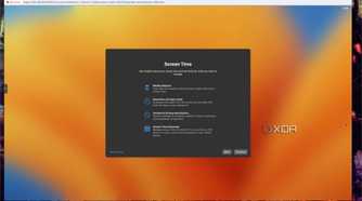 The initial set-up screen on macOS Ventura