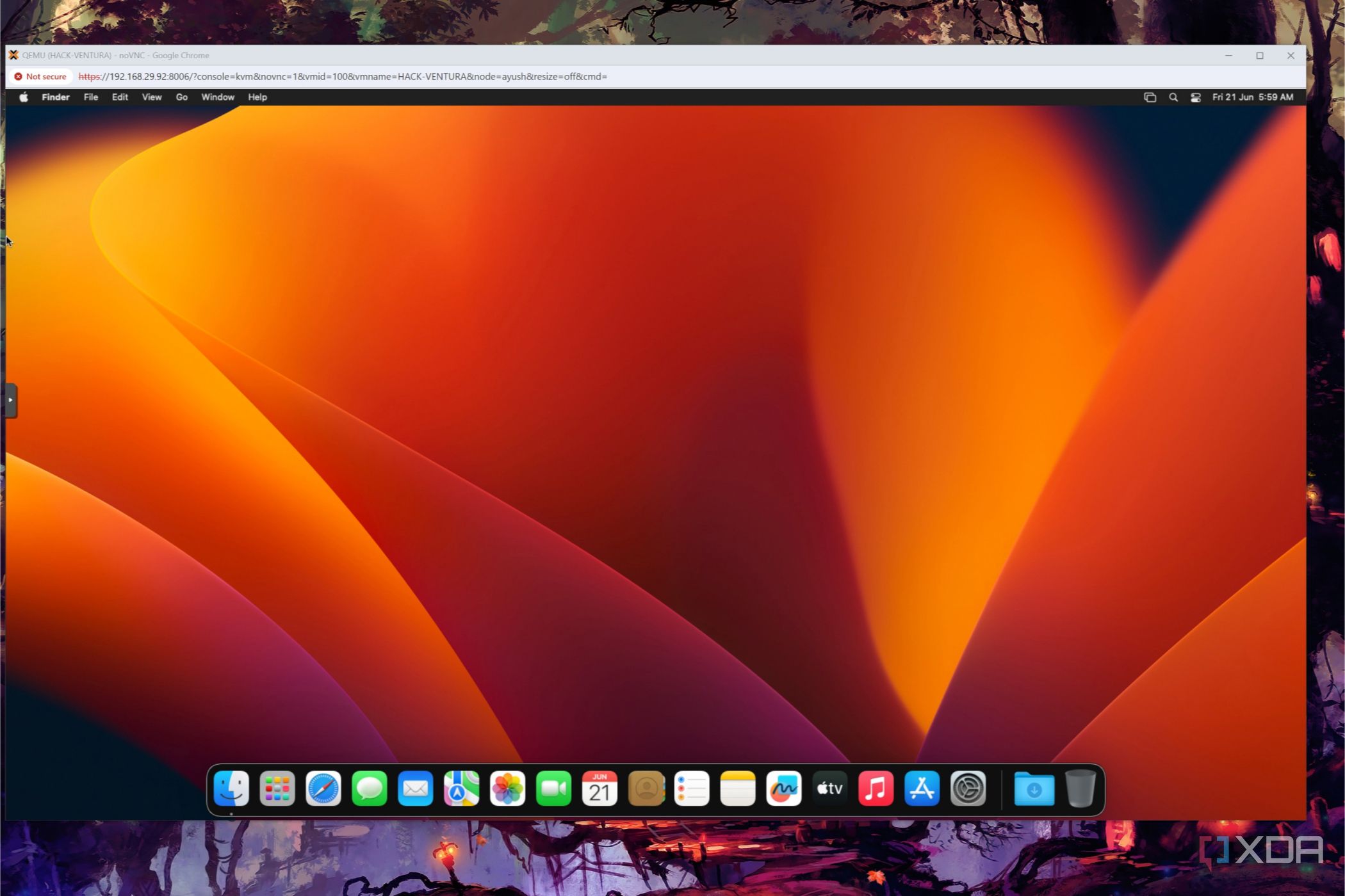 The default macOS Ventura desktop