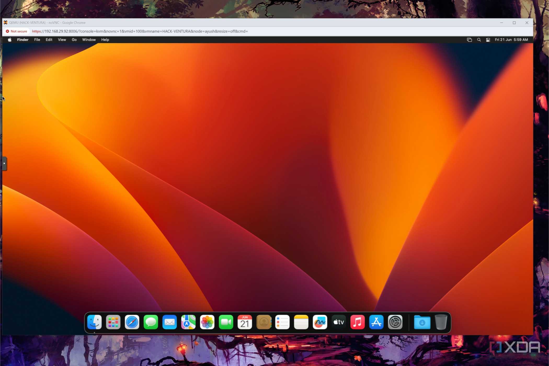 The default macOS Ventura desktop