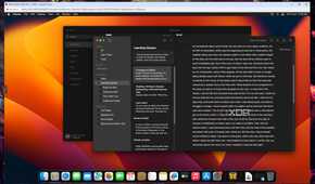 The default macOS Ventura desktop with Ulysses open