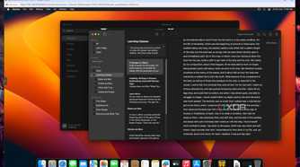 The default macOS Ventura desktop with Ulysses open