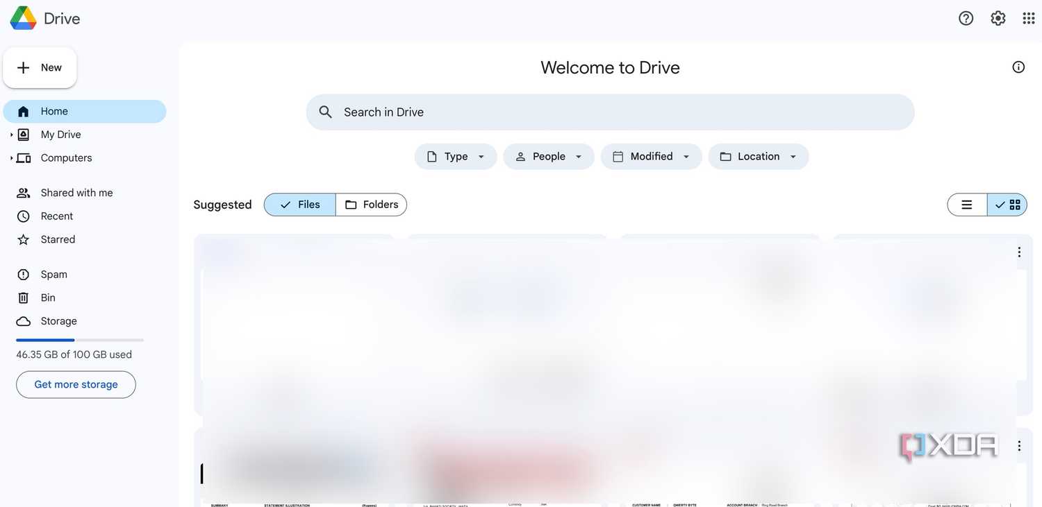 Google Drive home