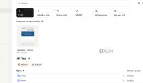 A screenshot showing Dropbox home