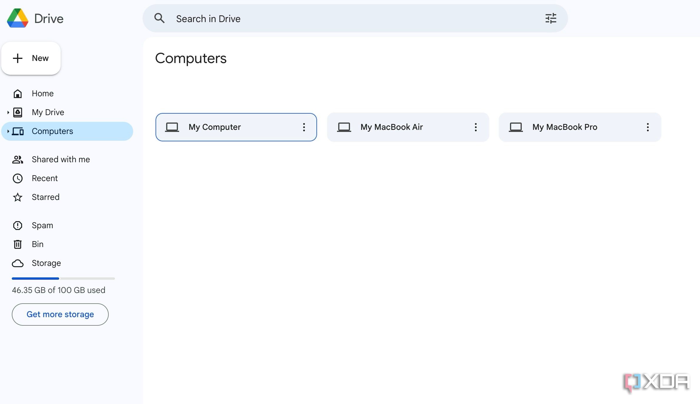 Google Drive computer backup