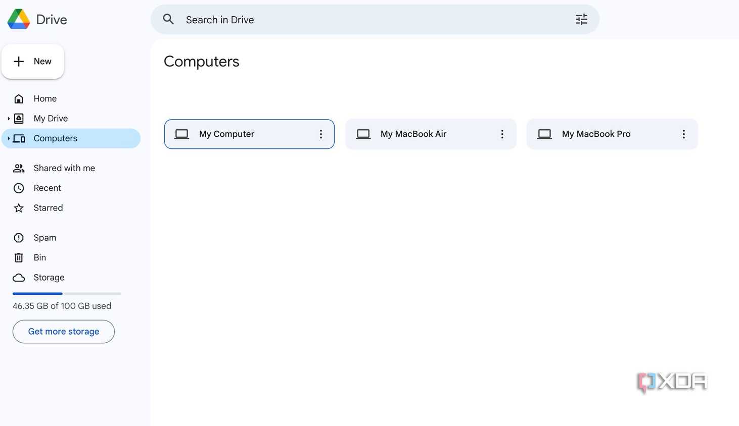 Google Drive computer backup