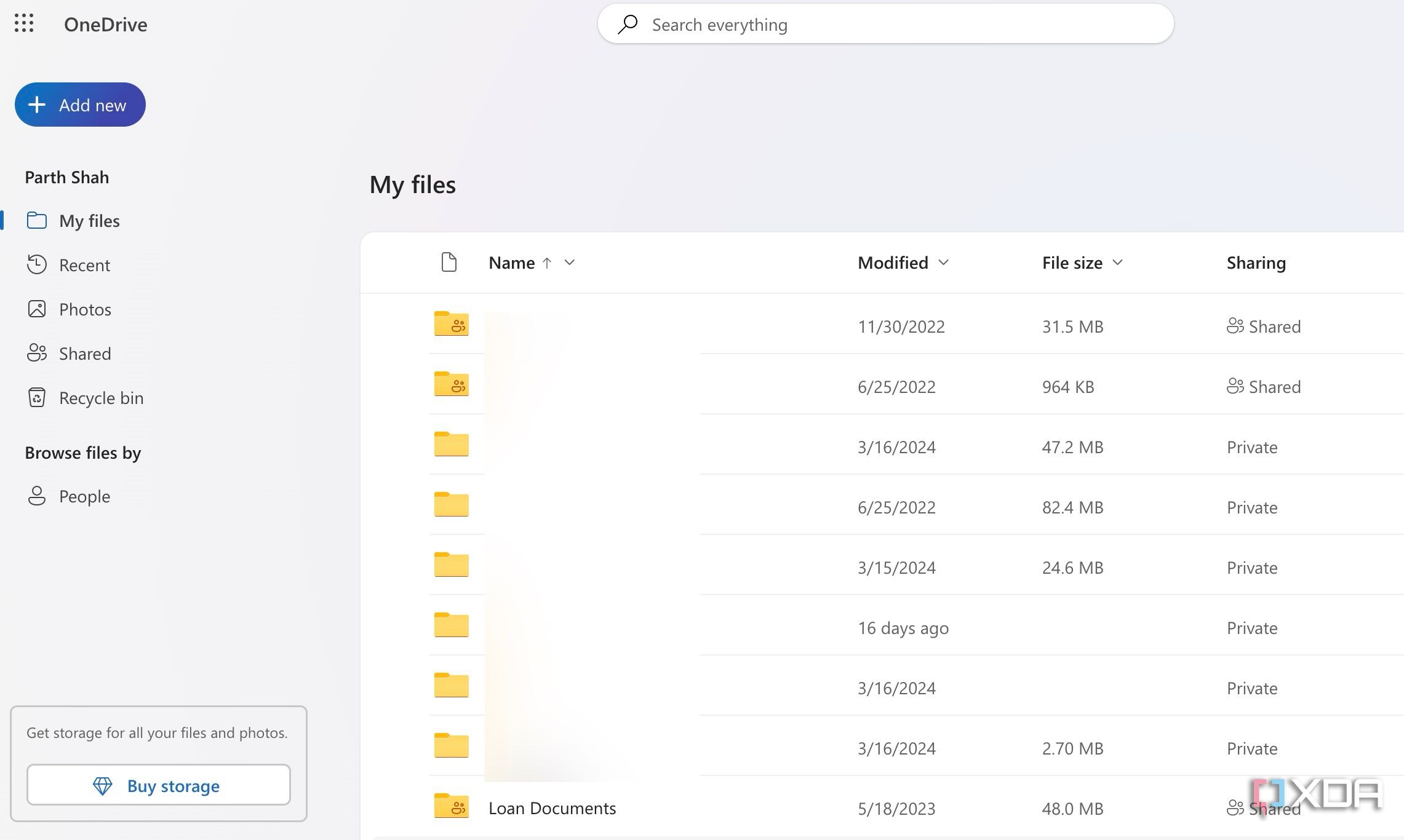 OneDrive home