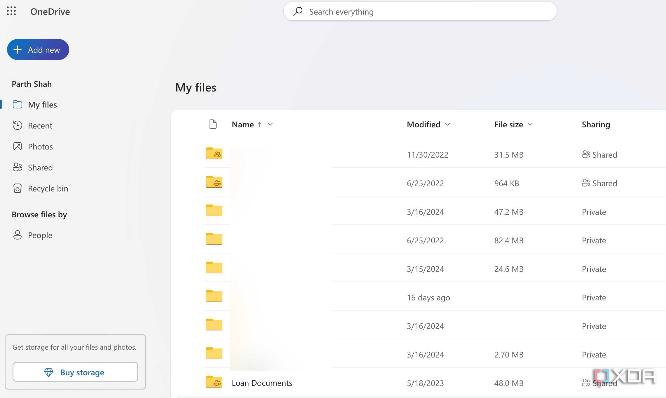 OneDrive home
