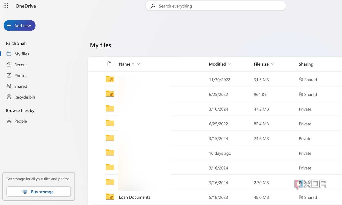 OneDrive home