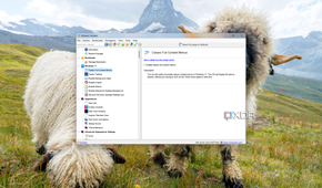 Screenshot of the Winaero Tweaker settings for classic context menus