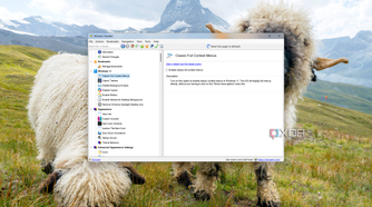 Screenshot of the Winaero Tweaker settings for classic context menus