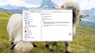 Screenshot of the Winaero Tweaker settings for Copilot