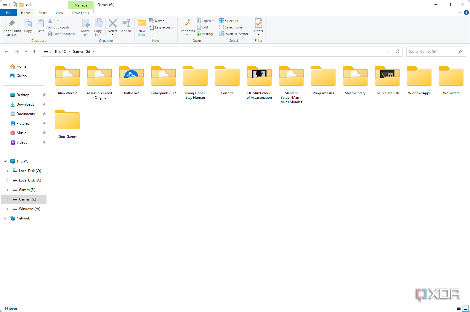 Resizing folder icons in Windows 11 with keyboard shortcuts
