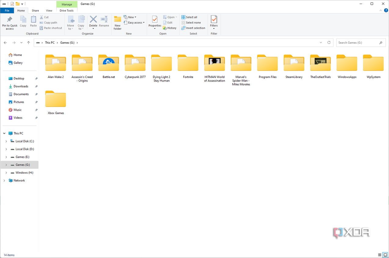 Resizing folder icons in Windows 11 with keyboard shortcuts