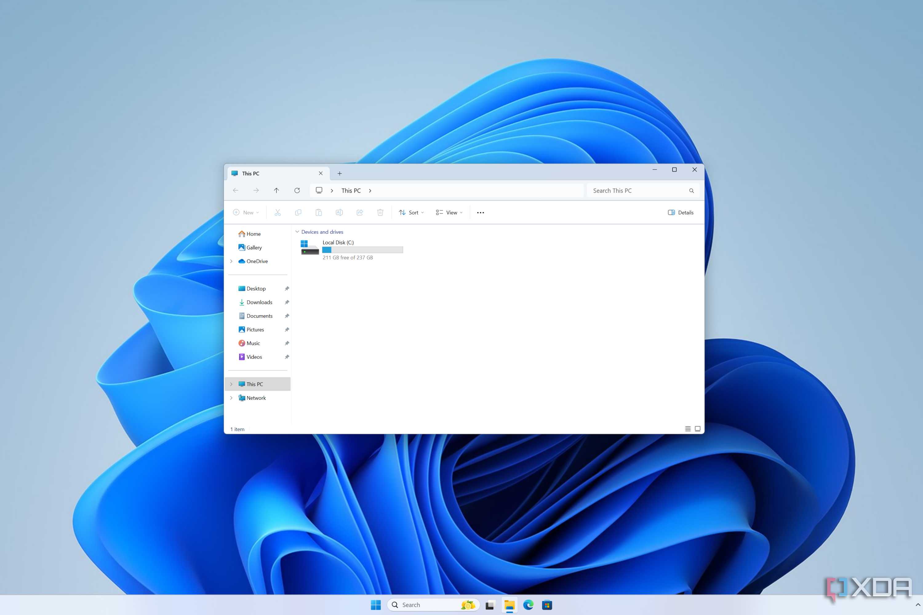 Windows 11 Pro running on an Aiffro K100 NAS