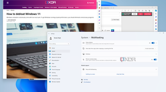 Multiple windows open on Windows 11 desktop
