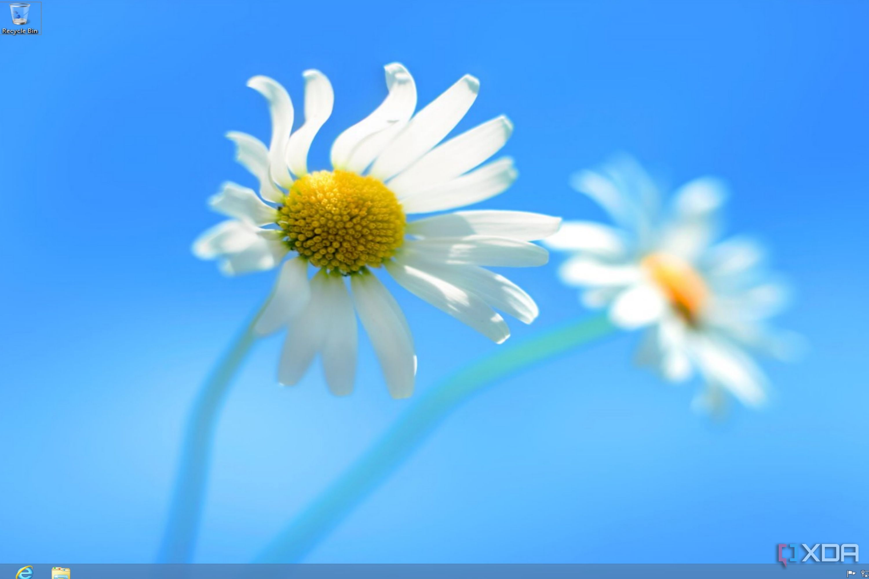 The default Windows 8 desktop
