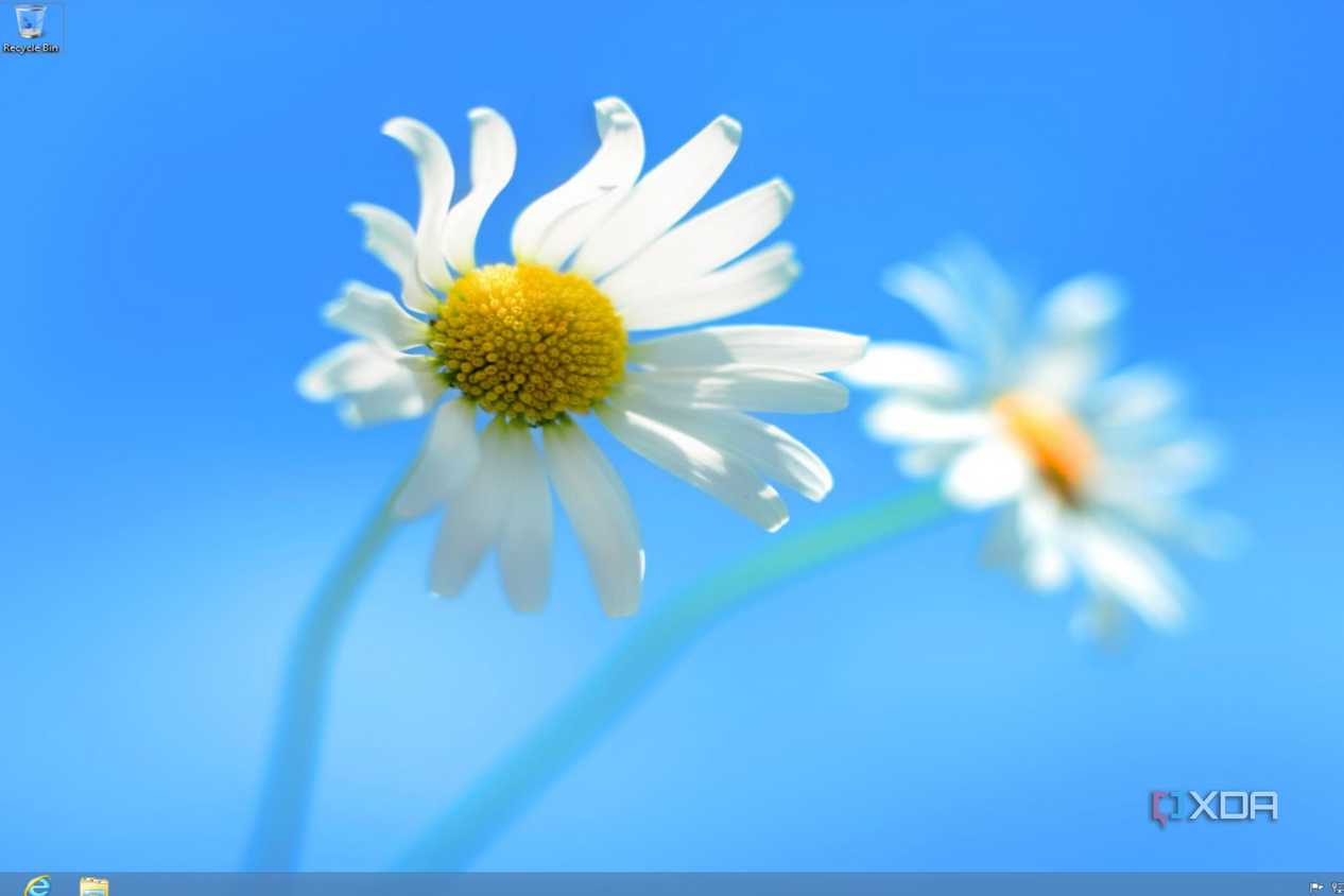The default Windows 8 desktop