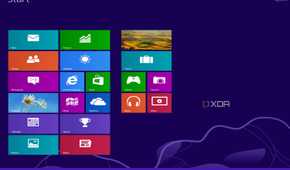 A screenshot of the Windows 8 Start screen