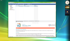 Screenshot of Windows Mail in Windows Vista
