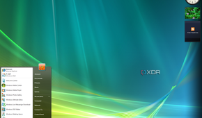 Screenshot of a Windows Vista desktop with the Start menu open