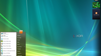 Screenshot of a Windows Vista desktop with the Start menu open