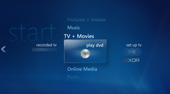 Screenshot of Windows Media Center in Windows Vista