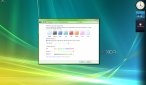 Screenshot of color customization in Windows Vista