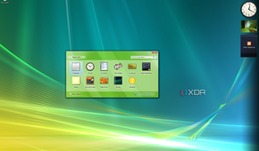 Screenshot of gadgets available in Windows Vista