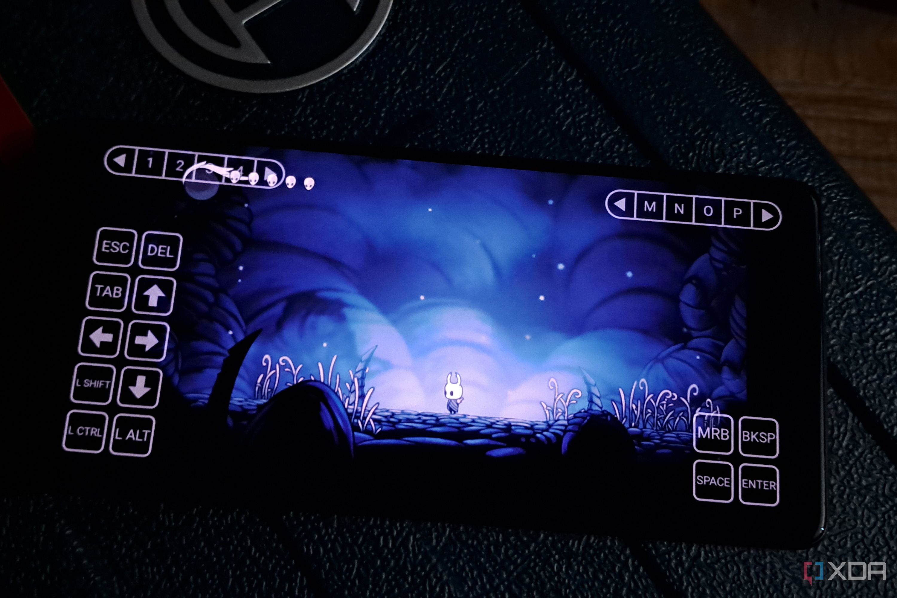 A Poco F5 running Hollow Knight via Winlator