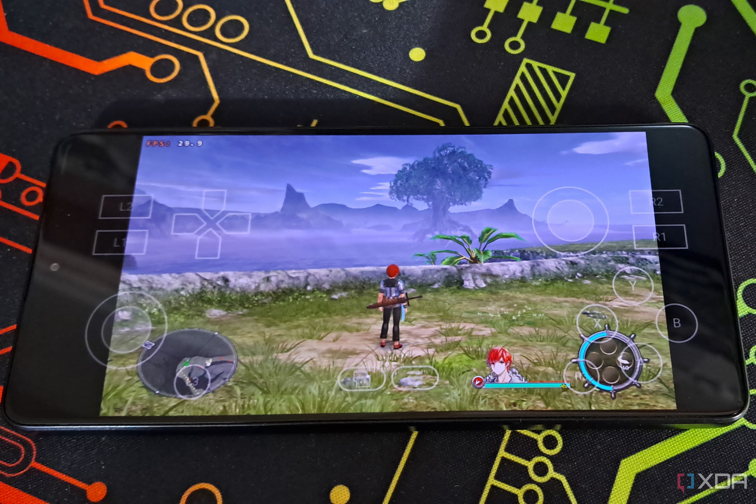 A Poco F5 running Ys VIII on Winlator