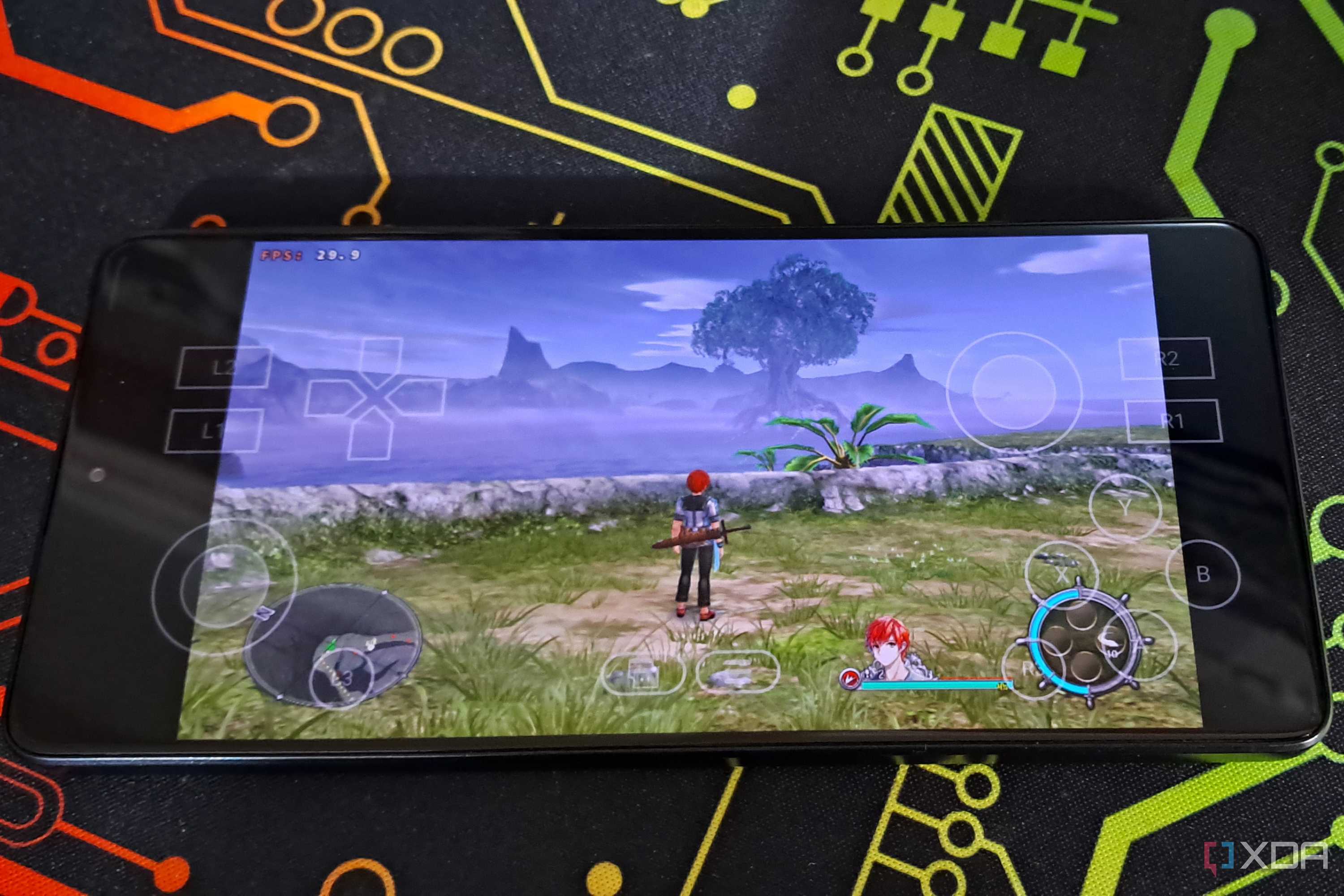 A Poco F5 running Ys VIII on Winlator