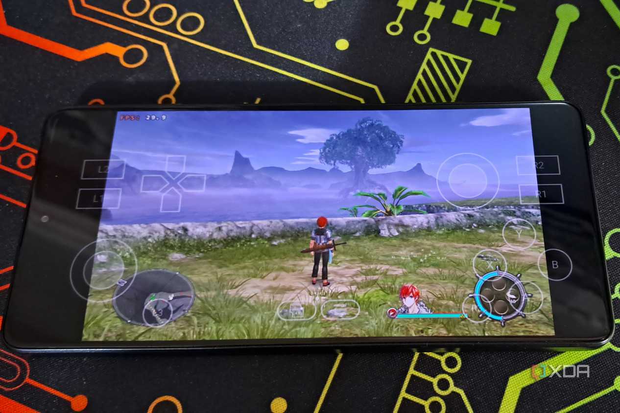A Poco F5 running Ys VIII on Winlator