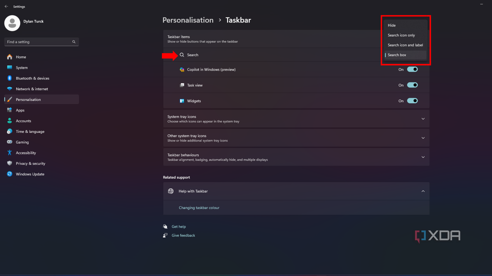 How to personalize your taskbar in Windows 11