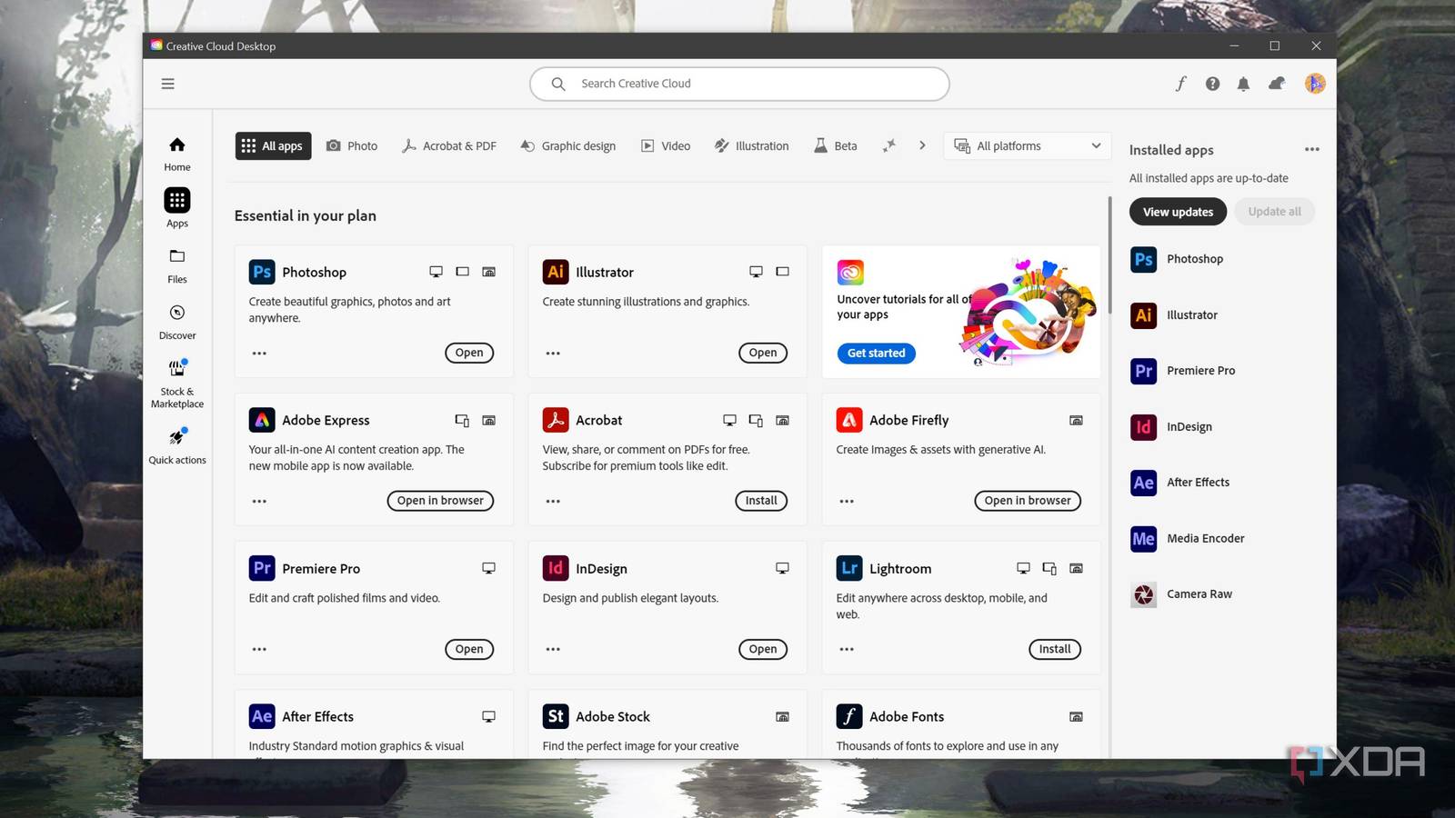 A screenshot of Adobe CC