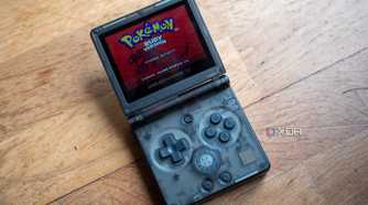 Pokemon Ruby running on the Anbernic RG35XXSP