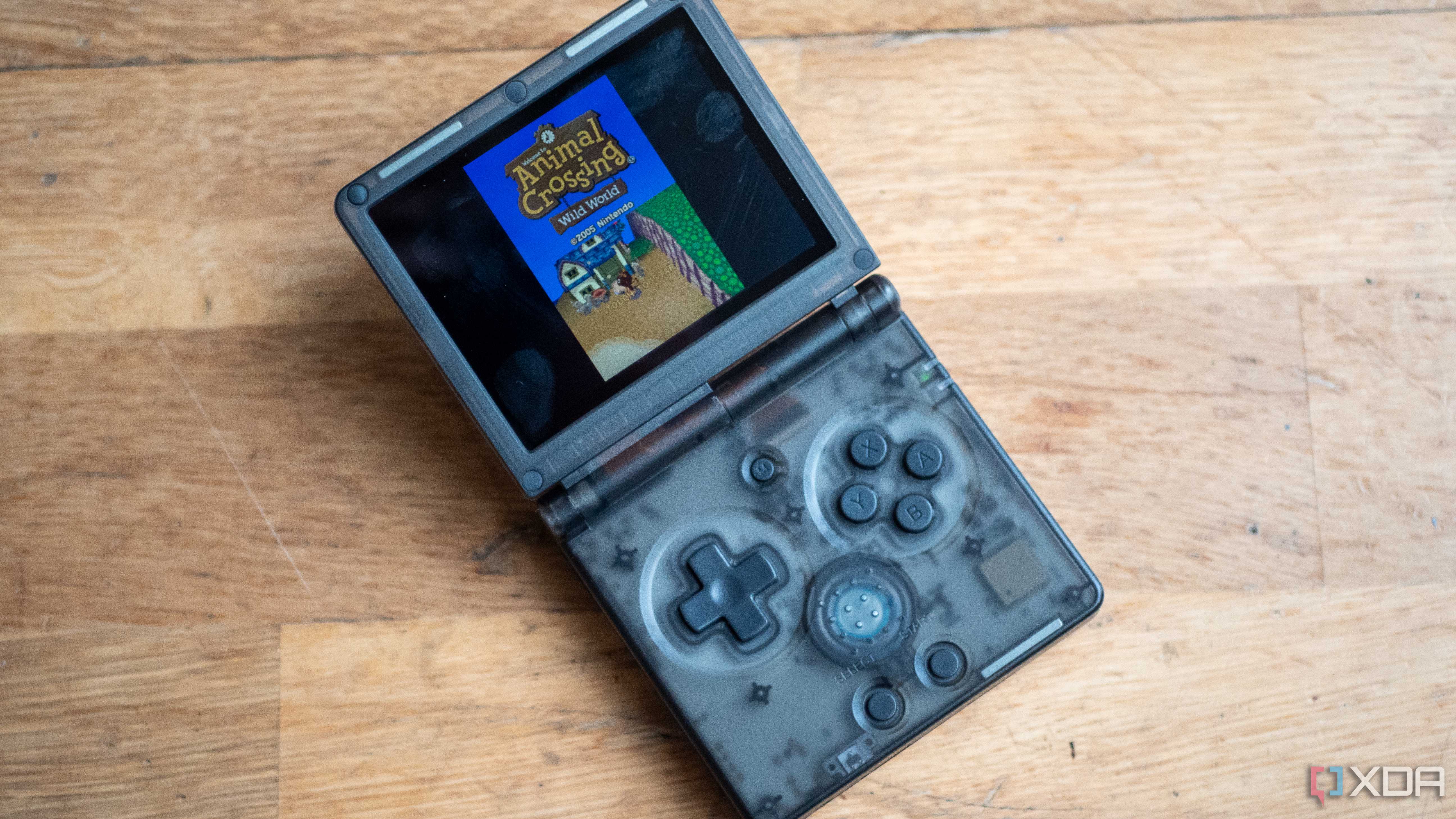 Animal Crossing Wild World running on the Anbernic RG35XXSP