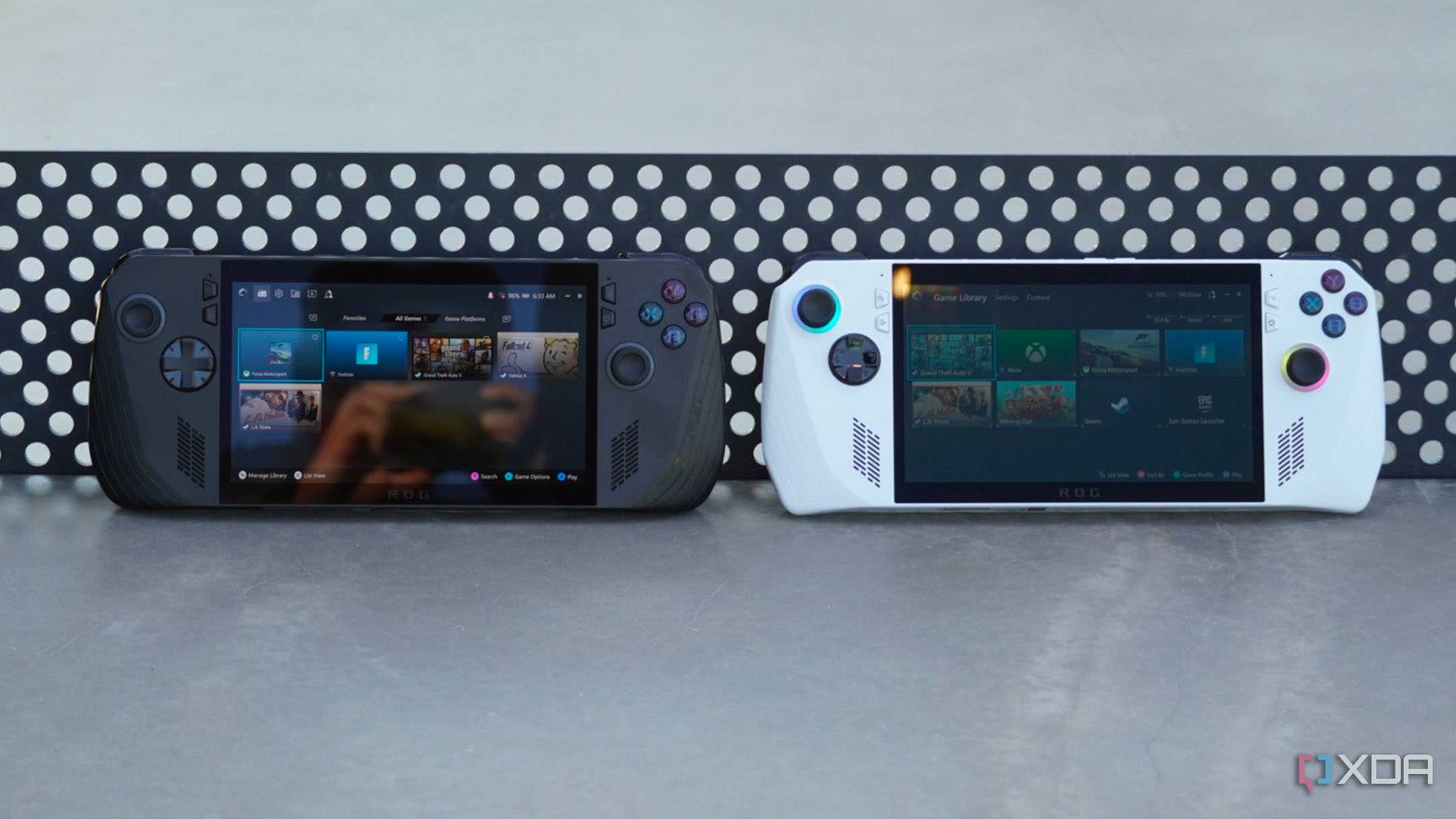ROG Ally X vs ROG Ally side by side.