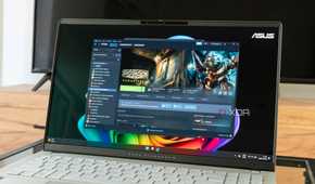 An Asus Vivobook S 15 displaying the Steam page for Bioshock Remastered