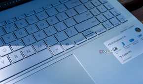 Close-up of the Copilot key on the Asus Vivobook S 15
