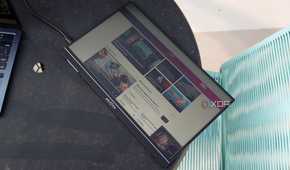 A top-down view of the Arzopa portable monitor.