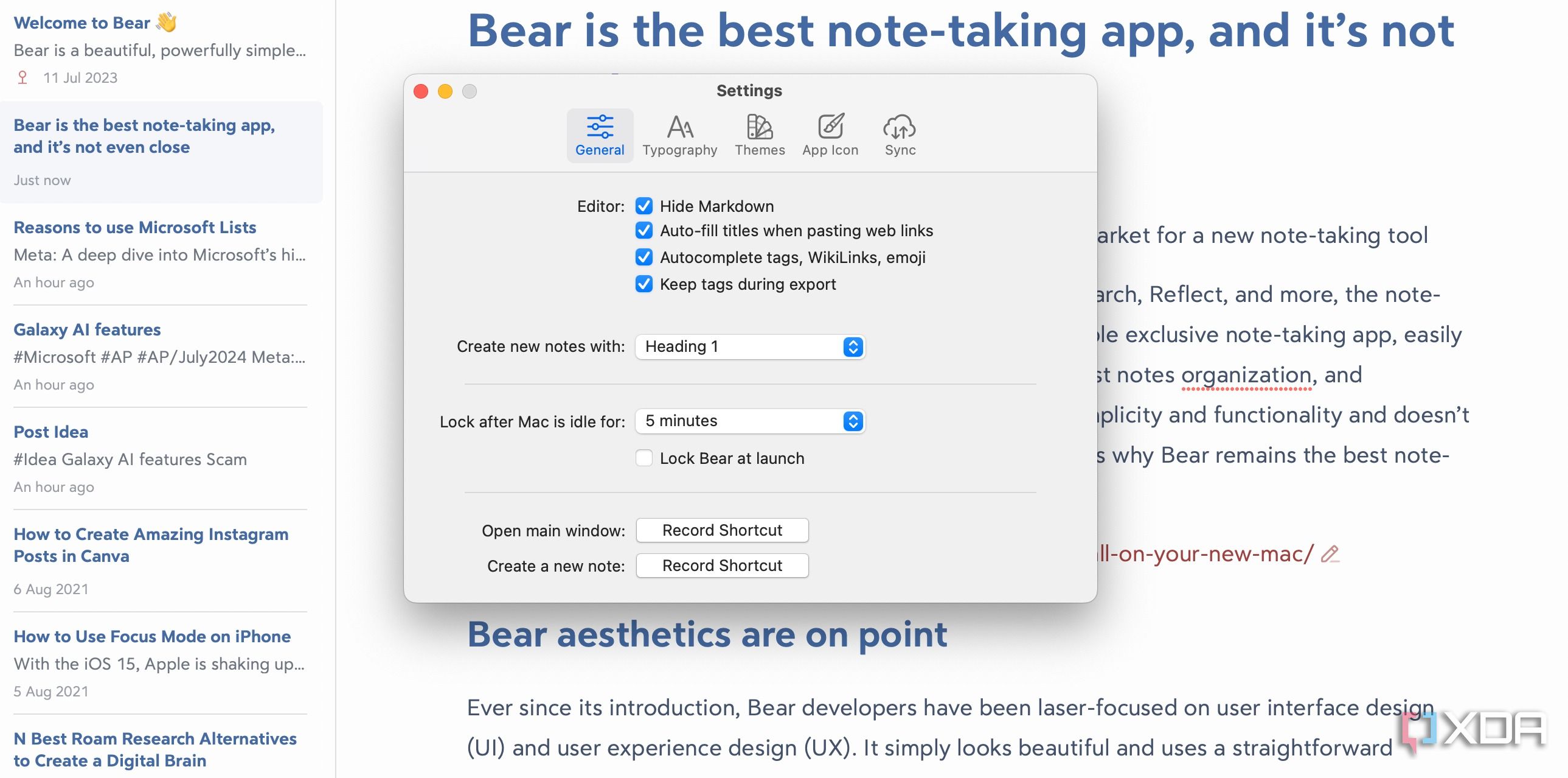 Bear is the best note-taking app, without a doubt