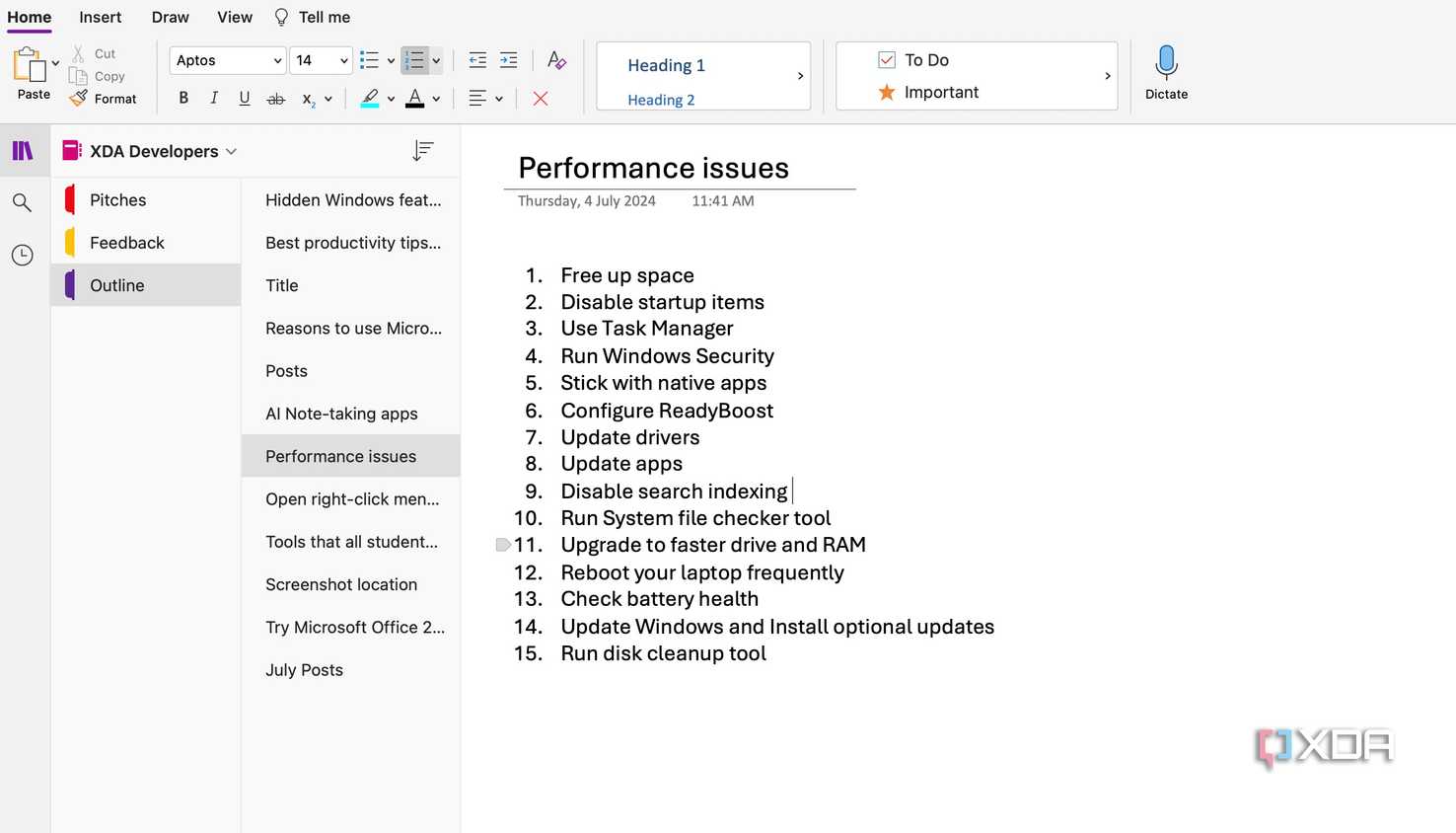 Bear vs OneNote 1
